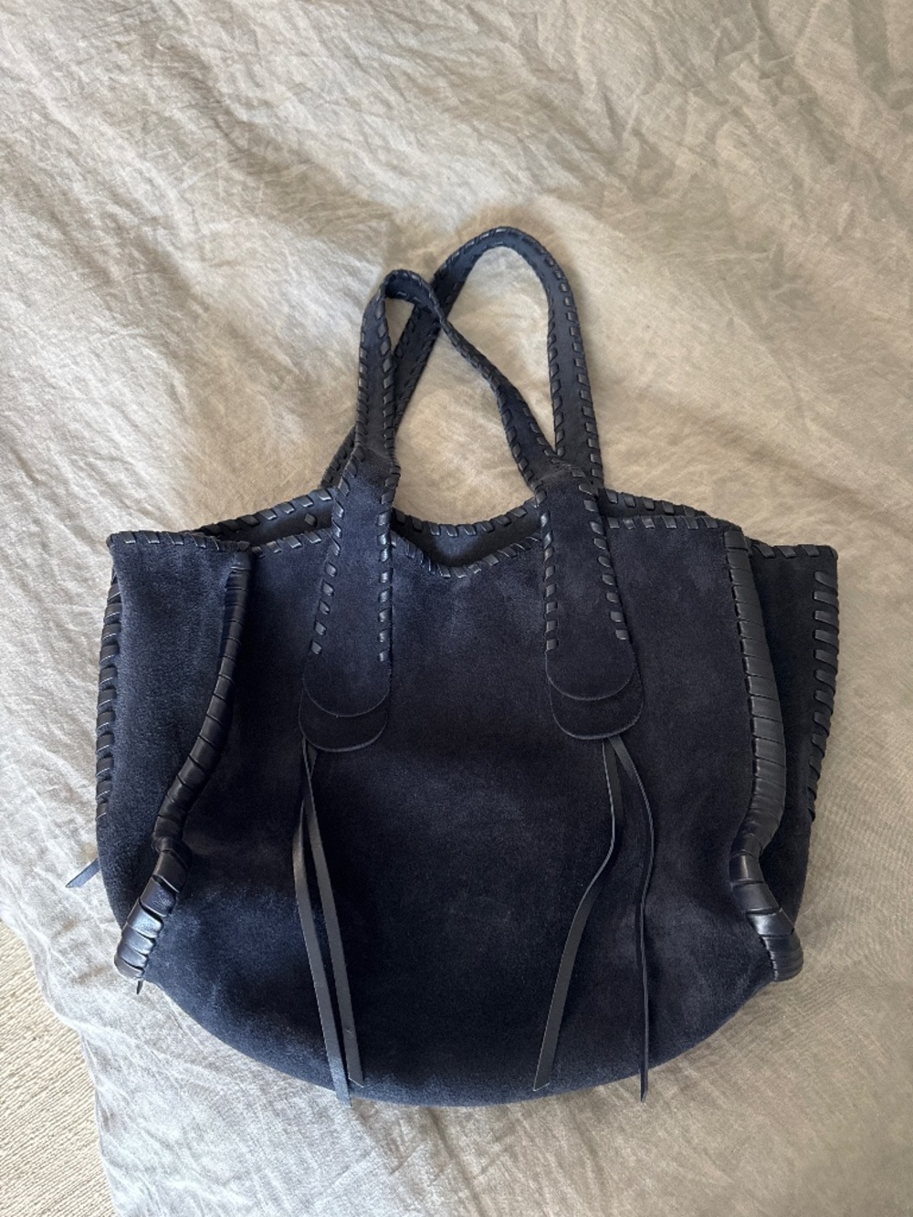 Chloe Mony Large Suede Tote - Picture 2 of 13
